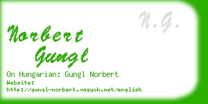 norbert gungl business card